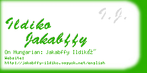 ildiko jakabffy business card